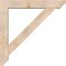 Ekena Millwork Traditional Slat Smooth Bracket w/ Offset Brace, Douglas Fir, 7 1/2"W x 46"D x 46"H BKT0806X46X46TRA06SDF - alternate 3
